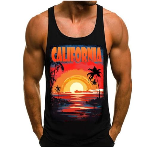 HOTCAT Tank Top Herren Tanktop Tankshirt T-Shirt mit Print Ärmellos Weste Muskelshirt Tank top Herren Sommer Print Palmen Beach HOTCAT Tank Top Herren Tanktop Tankshirt T-Shirt mit Print Ärmellos Weste Muskelshirt Tank top Herren Sommer Print Palmen Beach von HOTCAT