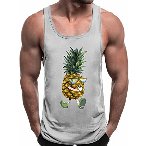 HOTCAT Tank Top Herren Tanktop Tankshirt T-Shirt mit Print Unterhemden Ärmellos Weste Muskelshirt Tank top Herren Sommer Ananas Beach HOTCAT Tank Top Herren Tanktop Tankshirt T-Shirt mit Print Unterhemden Ärmellos Weste Muskelshirt Tank top Herren Sommer Ananas Beach von HOTCAT