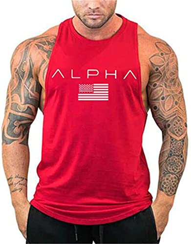 Tank top Herren Bodybuilding Mode Tank Tops Baumwolle Tanktop Herren Ärmelloses Männer Tank Top T-Shirt Sport Fitness Geeignet Für Workout Weste von HOTCAT