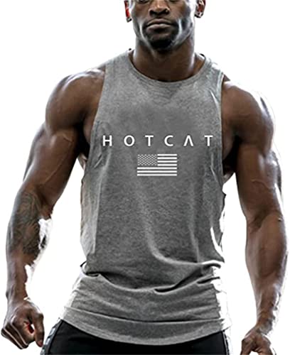 Tank top Herren Bodybuilding Mode Tank Tops Baumwolle Tanktop Herren Ärmelloses Männer Tank Top T-Shirt Sport Fitness Geeignet Für Workout Weste von HOTCAT