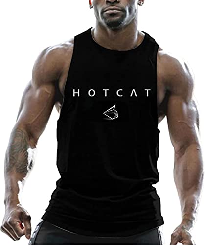 Tank top Herren Bodybuilding Mode Tank Tops Baumwolle Tanktop Herren Ärmelloses Männer Tank Top T-Shirt Sport Fitness Geeignet Für Workout Weste XXL von HOTCAT