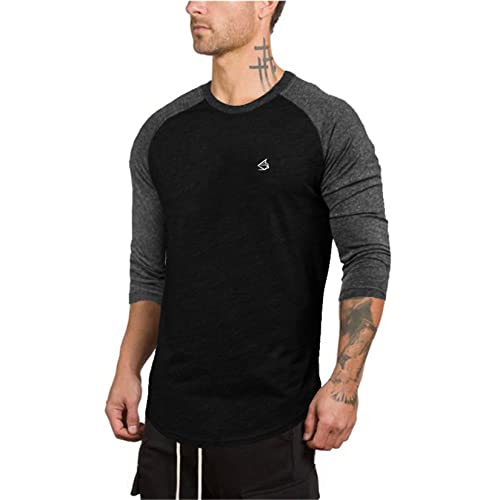 Herren Contrast 3/4 Sleeve Raglan Regular Fit Baseball T-Shirt Herren Raglan Contrast Ls T-Shirt von HOTCAT