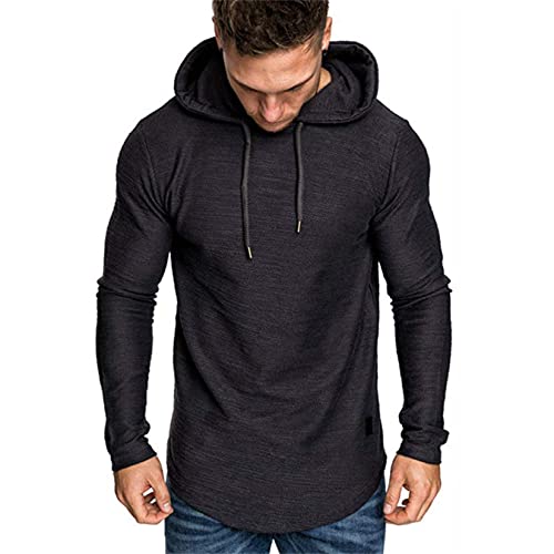 Herren Longsleeve Langarmshirt Shirt Langarm T-Shirt Moderner Männer T-Shirt Hoodie-Sweatshirt Kapuzen-Sweatshirt von HOTCAT