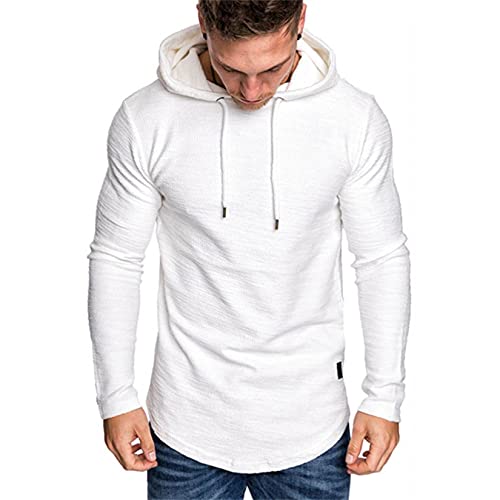 Herren Longsleeve Langarmshirt Shirt Langarm T-Shirt Moderner Männer T-Shirt Hoodie-Sweatshirt Kapuzen-Sweatshirt von HOTCAT