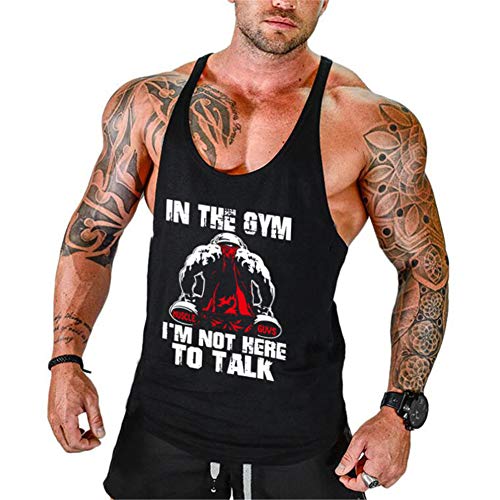 Herren Sport T-Shirt Sweatshirt Tank Top Bodybuilding Stringer Kapuzenshirt Workout Fitness Weste aus Baumwolle von HOTCET