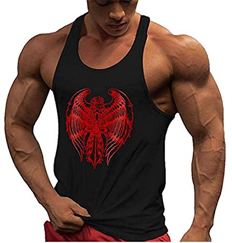 Herren Tank Top Kapuze Fitness Gym Shirt Bodybuilding Ärmelloser t-Shirt Sport Training Stringer Geeignet Für Workout Weste von HOTCAT