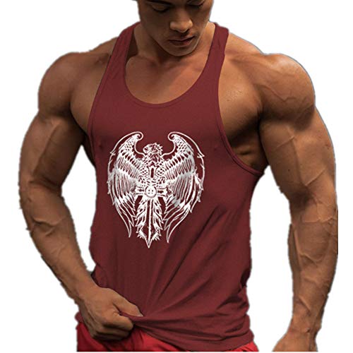 Herren Tank Top Kapuze Fitness Gym Shirt Bodybuilding Ärmelloser t-Shirt Sport Training Stringer Geeignet Für Workout Weste von HOTCAT