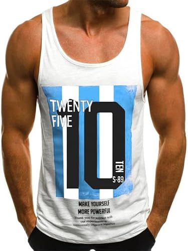 Herren Tanktop Tank Top Tankshirt T-Shirt mit Print Unterhemden Ärmellos Weste Muskelshirt Stringer Fitness von HOTCAT