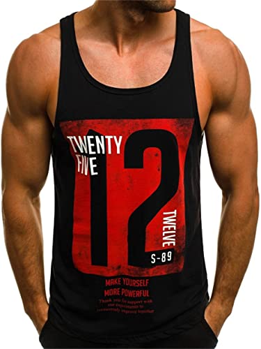 Tank Top Herren Muskelshirt Tankshirt T-Shirt Ärmellos Weste Muskelshirt Stringer Fitness von HOTCAT