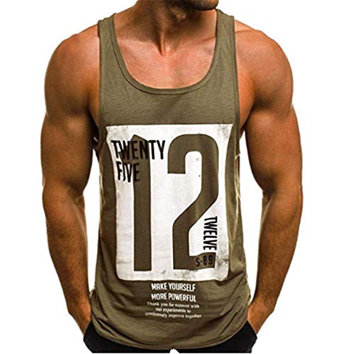 Tank Top Herren Muskelshirt Tankshirt T-Shirt Ärmellos Weste Muskelshirt Stringer Fitness von HOTCAT