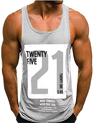 Tank Top Herren Sommer Muskelshirt Tankshirt T-Shirt Ärmellos Weste Muskelshirt Stringer Fitness von HOTCAT