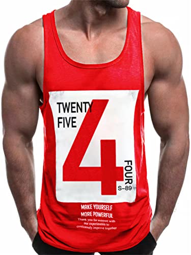 Herren Tanktop Tank Top Tankshirt T-Shirt mit Print Unterhemden Ärmellos Weste Muskelshirt Stringer Fitness… von HOTCAT