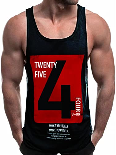 Herren Tanktop Tank Top Tankshirt T-Shirt mit Print Unterhemden Ärmellos Weste Muskelshirt Stringer Fitness… von HOTCAT