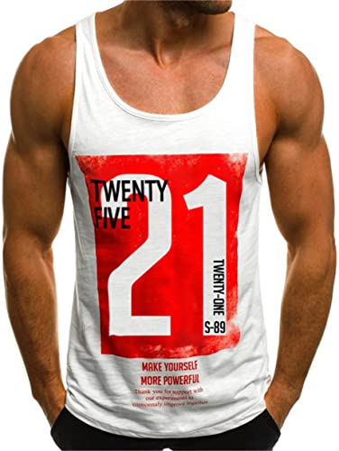 Tank Top Herren Sommer Muskelshirt Tankshirt T-Shirt Ärmellos Weste Muskelshirt Stringer Fitness von HOTCAT