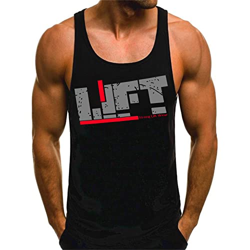 Tank Top Herren Sommer Muskelshirt T-Shirt Ärmelloses Shirt Herren Stringer Fitness Tanktop Herren von HOTCAT