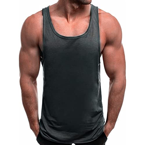 Tank Top Herren Tanktop Tankshirt T-Shirt Unterhemden Ärmellos Weste Muskelshirt Tank top Herren Sommer einfarbig von HOTCAT