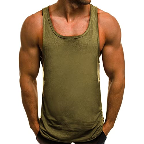 Tank Top Herren Tanktop Tankshirt T-Shirt Unterhemden Ärmellos Weste Muskelshirt Tank top Herren Sommer einfarbig von HOTCAT