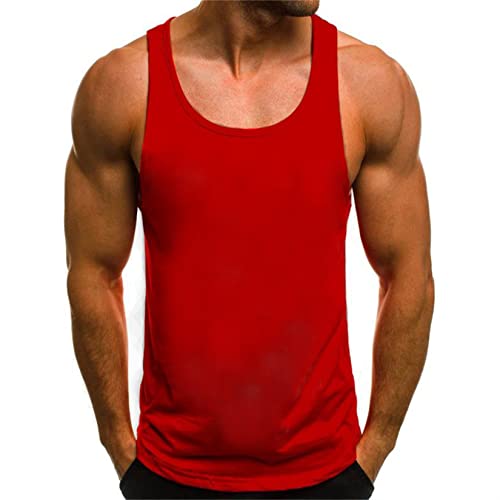 Tank Top Herren Tanktop Tankshirt T-Shirt Unterhemden Ärmellos Weste Muskelshirt Tank top Herren Sommer einfarbig von HOTCAT