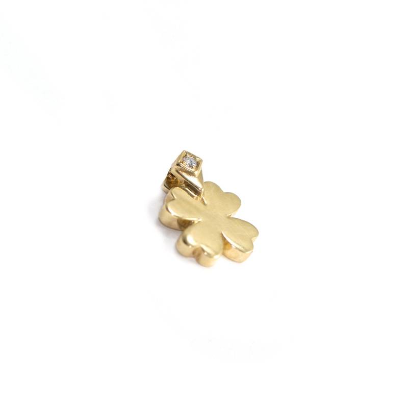 4 Kleeblatt Anhänger, Diamanten & Gold Diamant Charm, Vierblättriges Kleeblatt, Anhänger 18K Gold, Glücksbringer, Diamantanhänger Der Frau 4 Kleeblatt Anhänger, Diamanten & Gold Diamant Charm, Vierblättriges Kleeblatt, Anhänger 18K Gold, Glücksbringer, Diamantanhänger Der Frau von HOTCROWN