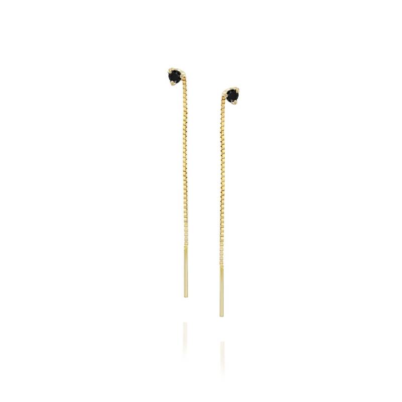 Einfädler Ohrring, Minimalist Zierliche Ohrringe, Braut 14K Kleine Schwarze Diamant, Massiv Gold Ohrstecker, Gestüt Einfädler Ohrring, Minimalist Zierliche Ohrringe, Braut 14K Kleine Schwarze Diamant, Massiv Gold Ohrstecker, Gestüt von HOTCROWN