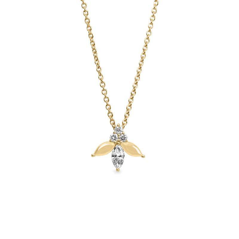 Zierliche Halskette, Brautjungfer Diamant Gold Goldkette, Hochzeitsschmuck, Braut von HOTCROWN