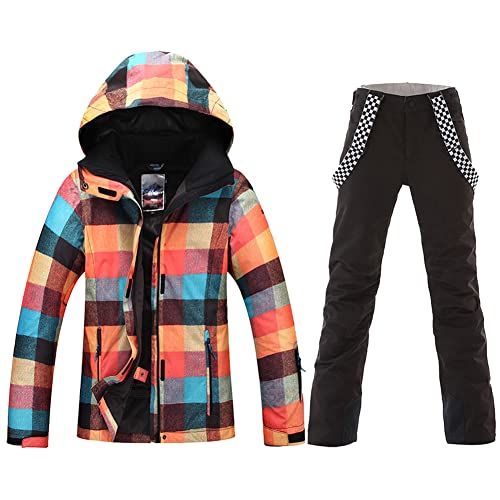 Damen Skijacke & Hose Set Schneeanzug Wasserdicht Winddicht Snowboard Anzug Schneemäntel für Winter Outdoor Sport, Style-10, M Damen Skijacke & Hose Set Schneeanzug Wasserdicht Winddicht Snowboard Anzug Schneemäntel für Winter Outdoor Sport, Style-10, M von HOTIAN