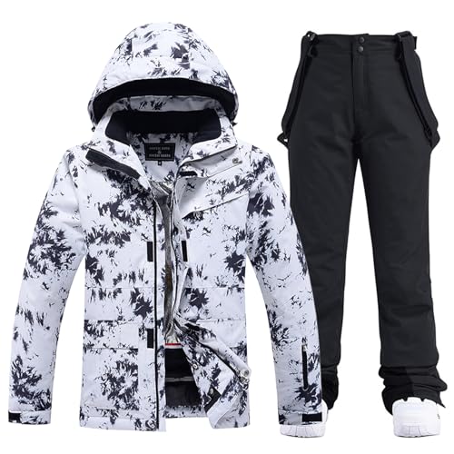 HOTIAN Damen Ski Jacke und Hosen 2 Teilig Set Skianzug Damen Winter Warme Schnee Skifahren Sätze Wasserdicht Winddicht Snowboard Set von HOTIAN