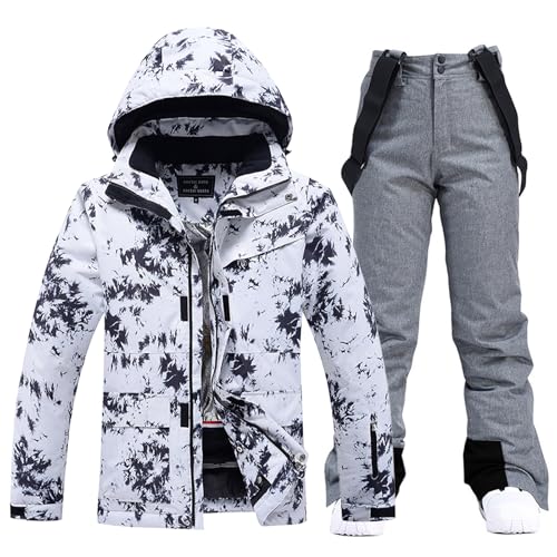 HOTIAN Damen Ski Jacke und Hosen 2 Teilig Set Skianzug Damen Winter Warme Schnee Skifahren Sätze Wasserdicht Winddicht Snowboard Set von HOTIAN