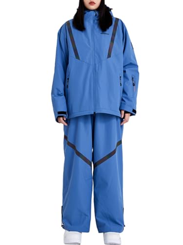 HOTIAN Damen Skianzug Ski Jacke und Hosen 2 Teilig Set Wasserdicht Winddicht Winter Warme SkiSchnee Skifahren Snowboard Set von HOTIAN