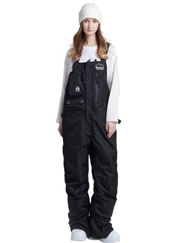 HOTIAN Damen Skihose Damen Schnee Ski Latzhose SchneeLätzchen Wasserdicht Winddichte Skihose HosenträgerhoseWinter Warme Schneehose von HOTIAN