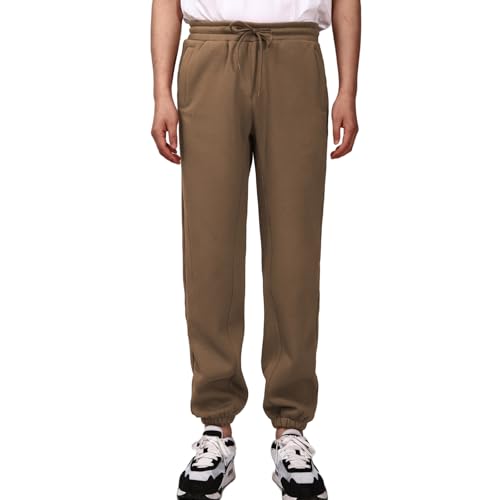 HOTIAN Herren Warme Jogginghose Winter Fleece Herren Hose Thermo Gefütterte Jogginghose Lange Sportleggins Mit Taschen Freizeithosemit Kordelzug von HOTIAN