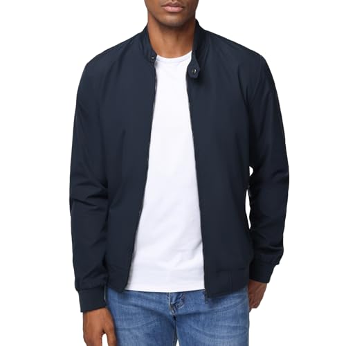 HOTIAN Herren Jacke Leichte Windbreaker Bomberjacke mit Stehkragen Jacke Übergangsjacke Freizeit jacke mit Reißverschlusstaschen von HOTIAN