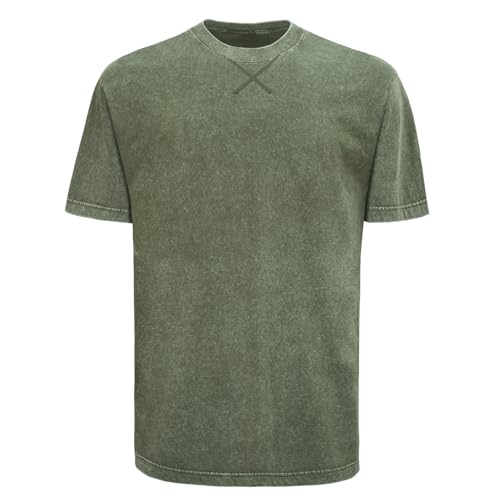 Oversized Tshirt Herren Baumwolle Basic Sommer Tshirt Vintage Casual Rundhals Tops Oversized Tshirt Herren Baumwolle Basic Sommer Tshirt Vintage Casual Rundhals Tops von HOTIAN