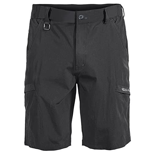 Wanderhose Herren Kurz Shorts für Herren mit Multi Pocket Herren Leichte Shorts Sommer Sporthose Outdoor für Angeln Golf Reisen Black L von HOTIAN