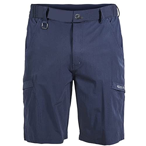 Wanderhose Herren Kurz Shorts für Herren mit Multi Pocket Herren Leichte Shorts Sommer Sporthose Outdoor für Angeln Golf Reisen Blue L von HOTIAN