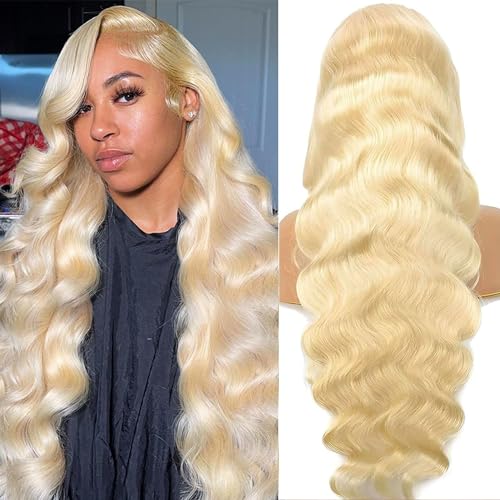 HOTLOVE 613 Perücke mit Spitze vorne, Menschenhaar, 13 x 6 mm, transparente Spitze, 613 Hd Spitzenfront-Perücke für Frauen, 200 % Körperwelle, Spitzenfront, blond HOTLOVE 613 Perücke mit Spitze vorne, Menschenhaar, 13 x 6 mm, transparente Spitze, 613 Hd Spitzenfront-Perücke für Frauen, 200 % Körperwelle, Spitzenfront, blond von HOTLOVE