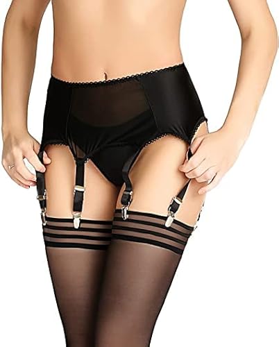 HOTSO Damen Strapsen Dessous Strapshalter mit Clips Strumpfbänder Hosenträger, Damen Hosenträger Strapsgürtel Strumpfhalter Große Größen Strapsen Dessous Strapshalter S-3XL von HOTSO