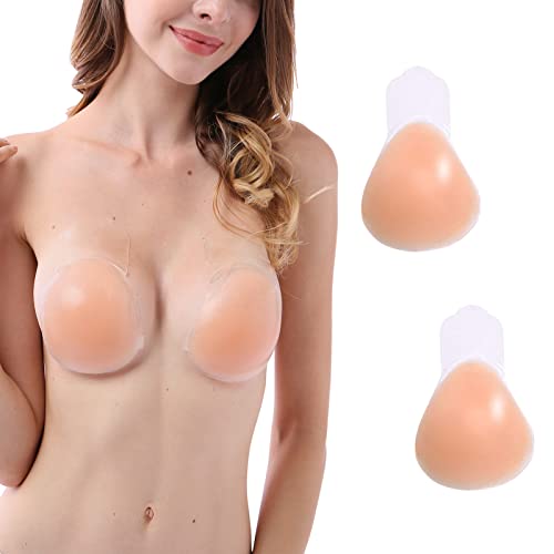 HOTSO Klebe BH Push up Trägerloser BH Selbstklebender Silikon Invisible Bras Backless Lift-up Ohne Träger Unsichtbarer Nippel Covers für Kleine Brüste für Rückenfreies Kleid,Abendkleider von HOTSO