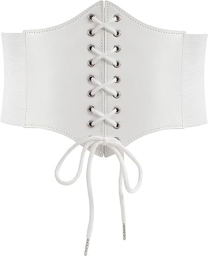 HOTSO Korsett Damen Frauen Tied Waspie Gürtel,Breiter Gürtel Damen Taille Bandage Elastizität Leder Korsett Taillengürtel Damen Schnürkorsett Damen Taille Korsett Leder Gürtel Belt Damen Gürtel von HOTSO