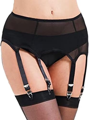 HOTSO Sexy Spitze Strapsgürtel, Damen Elegant Strumpfgürtel Strapsgürtel Strapsen Dessous Set Hosenträgern Strumpfbänder Strapshalter für Fraun Liebhaber Party mit Verstellbaren Clips (M-L) von HOTSO