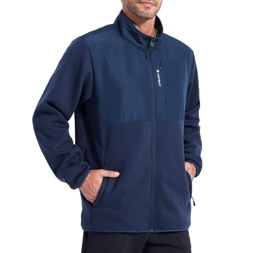 HOTSUIT Herren Fleecejacke Outdoor Winddichte Winterjacke Warme Fleece Jacke mit voller Reißverschluss Wander Trekking Navy 2XL HOTSUIT Herren Fleecejacke Outdoor Winddichte Winterjacke Warme Fleece Jacke mit voller Reißverschluss Wander Trekking Navy 2XL von HOTSUIT