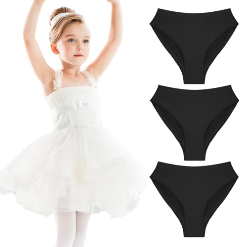 HOTUT Ballett Dance Slip, 3er Pack Mädchen Tanzen Unterhosen Baumwolle Unterwäsche, Ballett Dance Panty Für Mädchen ballettstrumpfhose - Schwarz, S von HOTUT