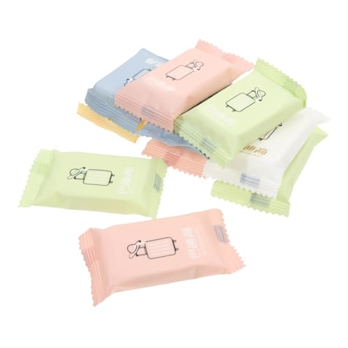 HOUDERCO 10Stücke Einweg Mini Gesichtsreinigungstücher Komprimierte Handtücher für Reisen für Empfindliche Haut und Hautpflegeprodukte Hautfreundlich und Saugfähig von HOUDERCO