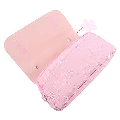 HOUDERCO Bleistifttasche Mit Doppelreißverschluss-Design Selbstklebende Hülle Zum Schutz Von Schreibwaren Tragbar Und Passt in Schultaschen Abnehmbares Mädchenhaftes Ornament Großes von HOUDERCO