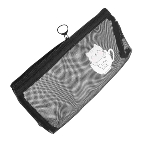 HOUDERCO 1stück Transparente Mesh Federmäppchen Für Studenten Und Wasserdichter Organizer Für Schreibwaren Praktische Aufbewahrungstasche Für Schule Und Büro von HOUDERCO
