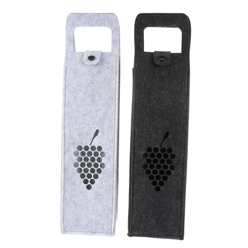 HOUDERCO 2Stücke Filz Weinbeutel Tragbare Filztragetaschen für Rotwein Dunkelgrau Hochwertiger Weinreisetaschen mit Praktischem Design für HOUDERCO 2Stücke Filz Weinbeutel Tragbare Filztragetaschen für Rotwein Dunkelgrau Hochwertiger Weinreisetaschen mit Praktischem Design für von HOUDERCO
