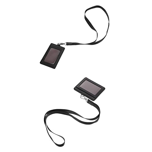 HOUDERCO 2stücke Ausweishalter Mit Lanyard wasserdichte Kartenhüllen Für Zugangskarten Und Ausweise Tragbar Und Schützend Für Messen Und Büroarbeit von HOUDERCO