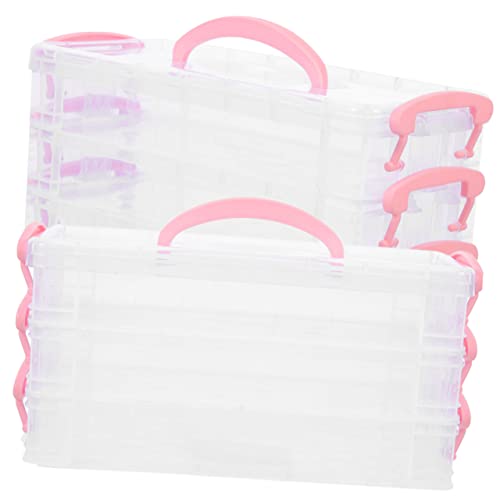 HOUDERCO 2Stücke Stapelbare Federmäppchen Abnehmbare Stifteboxen Lagige Aufbewahrungsbox für Schreibwaren Transparent mit Pinkem Verschluss für Schule und Büro HOUDERCO 2Stücke Stapelbare Federmäppchen Abnehmbare Stifteboxen Lagige Aufbewahrungsbox für Schreibwaren Transparent mit Pinkem Verschluss für Schule und Büro von HOUDERCO