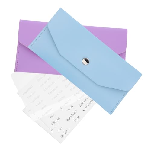 HOUDERCO 2sätze Geldbörsen Aus Pu Für Bargeld Quittungen Und Bankkarten Wiederverwendbar Mit Knopfverschluss Tragbar Und Leicht Für Damen von HOUDERCO