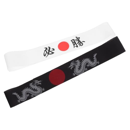 HOUDERCO 2stücke Japanisches Hachimaki Stirnband Für Männer Multifunktionales Karate Kostüm Kopfband Mit Einzigartigem Ninja-design Für Köche Und Kulturelle Veranstaltungen von HOUDERCO